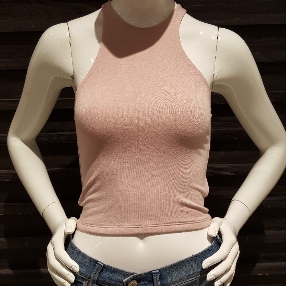 EXPRESS Pink Sleeveless Crop Top